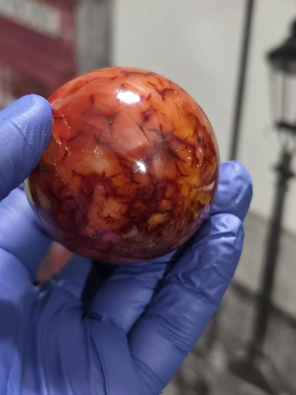 Red Carnelian Sphere -216g